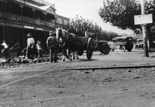 Tram rails Mends St South Perth 1927
